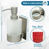 Dolvhin Seifenspender Wandmontage ohne Bohren | Milchglas Produktbild-Vorschau 6