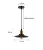 A diagram of a pendant light with dimensions indicated. Podgląd zdjęcia produktu