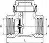 Valvola di ritegno a lamelle PN-M-75002 Din 25 1" DMND Anteprima dell’immagine prodotto 3