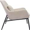 Miliboo - Design-Sessel im beigen Samtdesign mit schwarzem Produktbild-Vorschau 4