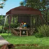 Outdoor Ersatzdach Pavillon 3x3x1.96m Coffee Polyester Produktbild-Vorschau 3