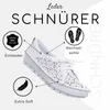 Gemini Damen Schnürschuh Leder Halbschuh mit Blumen und Produktbild-Vorschau 10