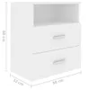 vidaXL Nočný stolík biely 50x32x60 cm Náhľad obrázku produktu 8