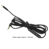 A black audio cable with two 3.5mm jack connectors and an inline microphone/remote control. Náhled obrázku produktu