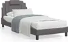 vidaXL Lit "Viana" avec matelas Gris 90x190 cm Similicuir Voir les images du produit 8