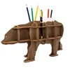 puzzle 3D, organizer da tavolo orso marrone, EWA, legno, 26 Anteprima dell’immagine prodotto 3