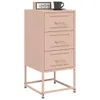 Nachttisch Rosa 36x39x78 cm Stahl Produktbild-Vorschau 4