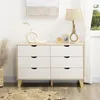HOMCOM Commode 6 tiroirs commode chambre meuble de Voir les images du produit 7