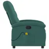 Side view of a teal recliner chair with a massage function. Podgląd zdjęcia produktu