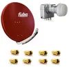 Fuba DAA 850 R Satellitenantenne 85cm Alu Rot DEK 417 Quad Produktbild-Vorschau 1