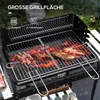 Outsunny Holzkohlegrill aus Metall BBQ Smoker mit Räder, Produktbild-Vorschau 4