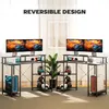 HOMCOM Wendbarer Computertisch, 120 x 50 cm, Bürotisch mit Produktbild-Vorschau 7