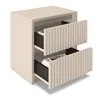 Nachttisch Kaschmir Beige 42x30x45 cm mit zwei Schubladen – Produktbild-Vorschau 4