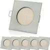 LED Einbaustrahler 6er Pack Flach Chrom  Eckig 3.5W Produktbild-Vorschau 1
