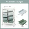 Kostway, vozík na kolečkách s perforovanou deskou, vozík s Náhled obrázku produktu 3