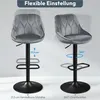 Yaheetech 2er Set Barhocker Barstuhl mit Rückenlehne & Produktbild-Vorschau 4