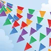 100m de chaîne de fanions Multicolore Nylon Tissu Bunting Voir les images du produit 1