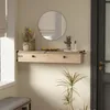 Zavesená polica s dvierkami, hnedá, moderná, v štýle loft, Náhľad obrázku produktu 2