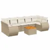 Modulares Garten-Sofa-Set 8-tlg., Poly Rattan Beige, Produktbild-Vorschau 1