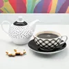 Dzbanek 320ml Filiżanka Spodek Porcelana Komplet 3w1 Imbryk Podgląd zdjęcia produktu 3