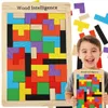 Tetris układanka puzzle drewniane klocki Montessori gra Podgląd zdjęcia produktu 1