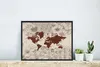 MuchoWow® MuchoWow® Gerahmtes Poster Weltkarte - Blumen - Produktbild-Vorschau 5