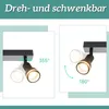 ZMH LED Deckenleuchte 4 Flammig  Schwarz Deckenlampe Spots Produktbild-Vorschau 4
