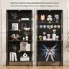 BROTTAR 64" Vitrinenschrank Schwarz mit Glastüren, Produktbild-Vorschau 4