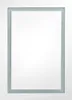 A product shot of a white LED mirror cabinet. Produktbild-Vorschau