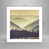 Poster - Poster ohne Rahmen - Berge Wald Natur - 40x40 cm - Produktbild-Vorschau 4
