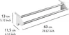A product shot of a double towel rack with dimensions indicated. Náhled obrázku produktu