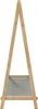 A minimalist shot of a bamboo clothing rack with a grey fabric shelf. Anteprima dell’immagine prodotto