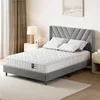 A mattress on a bed frame in a bedroom setting. Produktbild-Vorschau