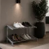 Schuhregal Edelstahl 60 cm – 2 Ebenen – für 6 Paar Schuhe Produktbild-Vorschau 1