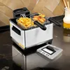 Fritteuse 5L Kaltzonen Edelstahl Sichtfenster Fritöse 3 Produktbild-Vorschau 4