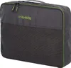 A dark gray packing cube with a mesh front panel and green accents. Produktbild-Vorschau