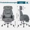 HOFFREE Ergonomiczne krzesło biurowe z kółkami, szerokie Podgląd zdjęcia produktu 9