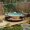 Bordo per vasca idromassaggio in poly rattan nero Anteprima dell’immagine prodotto 3