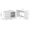 Homlando hoekbureau voor computer, wit, 130 x 120 cm, Productafbeelding-voorbeeld 7