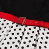 ASKSA Rockabilly Kleider Damen 50er Jahre Vintage Kurzarm Produktbild-Vorschau 5