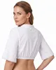 Dirndlbluse dirndel bluse Trachtenbluse Weiß Trachtenmode, Produktbild-Vorschau 3