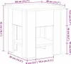 vidaXL Couchtisch Schwarz Eichen-Optik 40 x 40 x 42 cm Produktbild-Vorschau 7