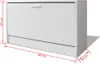 vidaXL Schuhbank Weiß 80x24x45 cm Produktbild-Vorschau 6