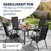 CASARIA® Gartenmöbel Set 4 Stühle mit Tisch 90x90cm Produktbild-Vorschau 6