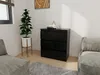 Komoda - 3 zásuvky - 70 cm - Černá - Moderní příborník - Náhled obrázku produktu 3