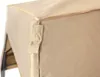 A close-up view of the corner of a taupe-colored tent or canopy cover, showing a fabric loop and stitching. Produktbild-Vorschau