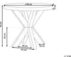 BELIANI Gartentisch Grau Faserzement rund 90 cm Produktbild-Vorschau 3