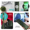 Collage of images showing a green phone case and its features. Produktbild-Vorschau