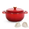 FCH Pentola in ghisa 26 cm - 5QT-4,6 L Tegame smaltata con Anteprima dell’immagine prodotto 4