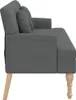 Lavice s polštáři 113 x 64,5 x 75,5 cm textil Tmavě šedá Náhled obrázku produktu 6